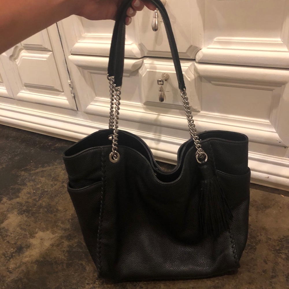 MICHAEL KORS black leather purse